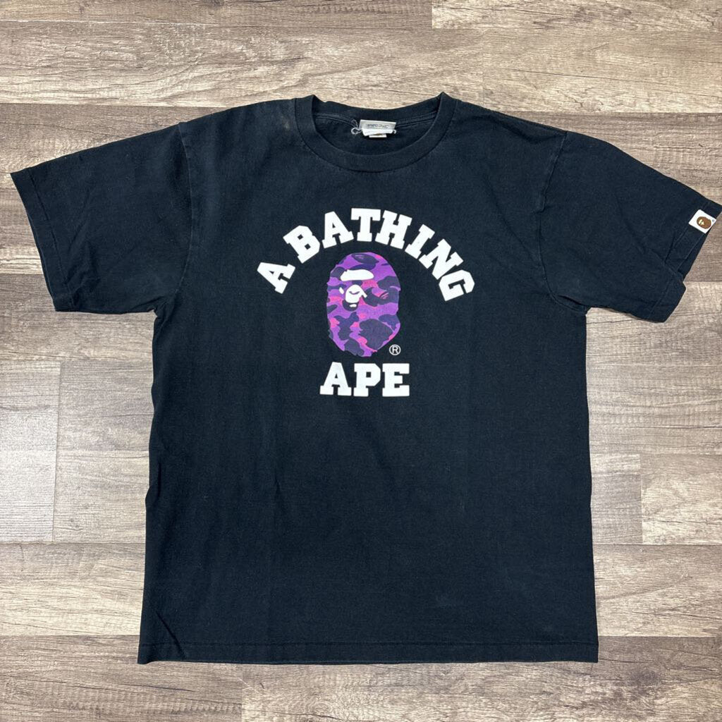 Bape Shirt Black Purple Logo