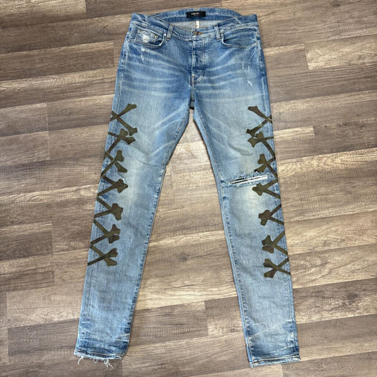 Amiri Jean Crossbone Green