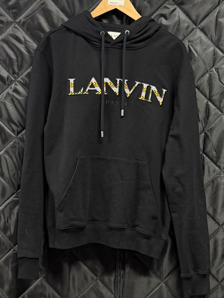 Lanvin Embroidered Hoodie Black