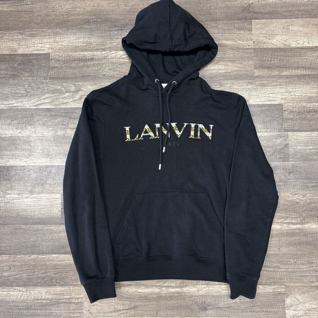 Lanvin Embroidered Hoodie Black