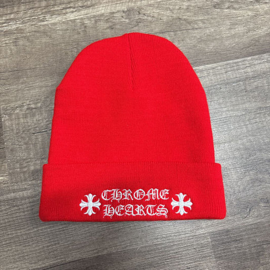 Chrome hearts beanie red