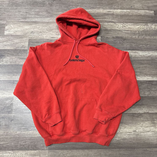 Balenciaga logo hoodie red