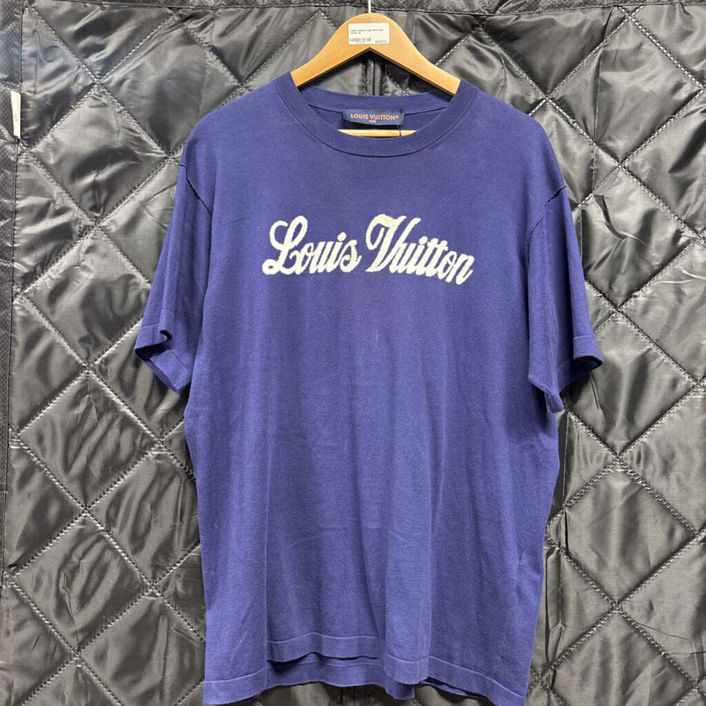 Louis Vuitton logo shirt blue white