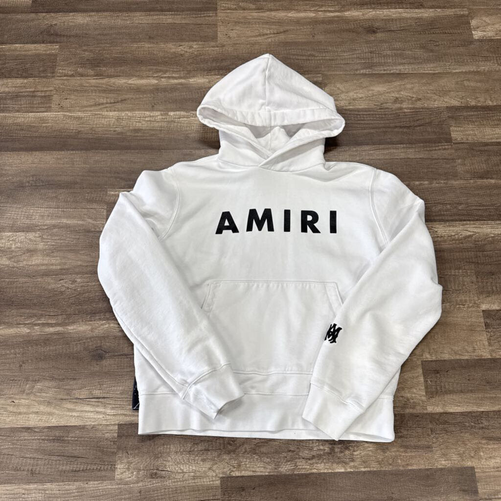 Amiri white logo hoodie