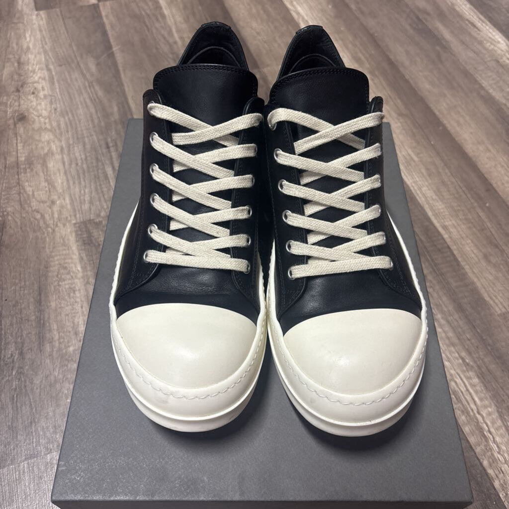 Rick owens black leather ramone low