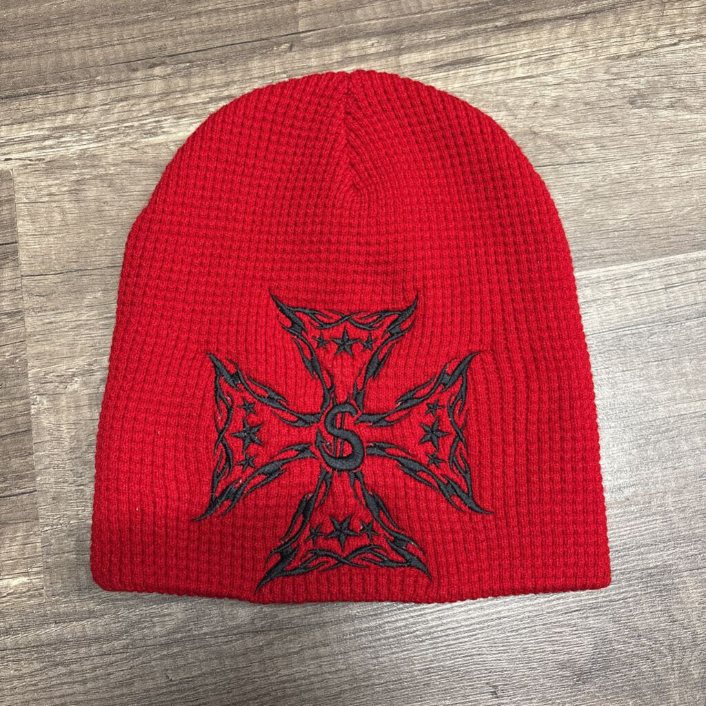 Saints Cross Beanie Red