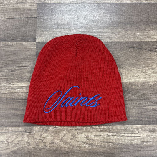 Saints Script Logo Beanie Red