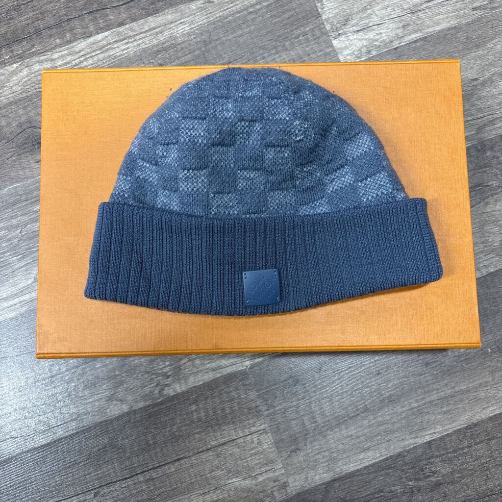 Louis Vuitton Blue Checker Beanie