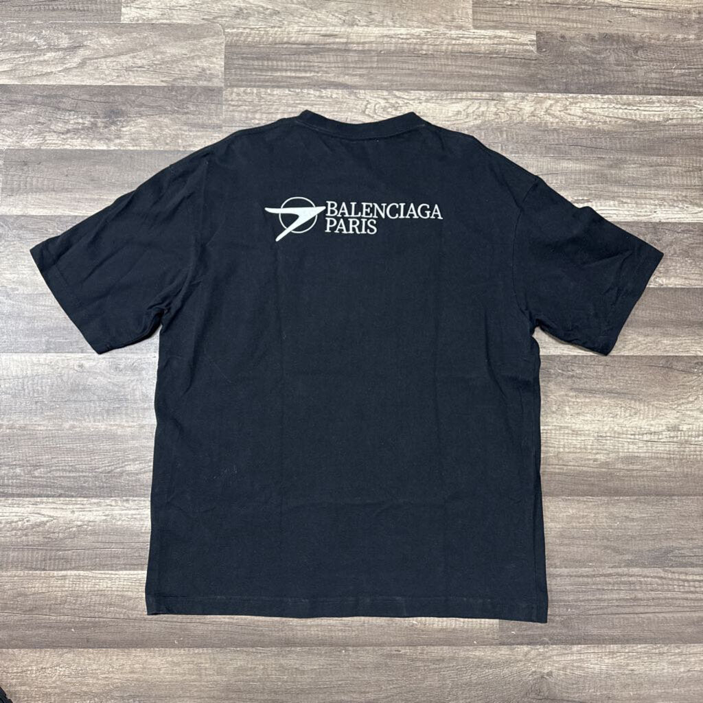 Balenciaga Paris corporate shirt black