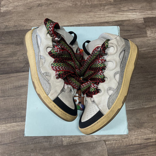 Lanvin Curb Sneaker White Glitter