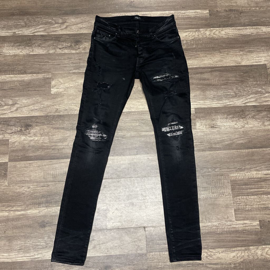 Amiri Mx1 Jeans Black/White Bandana Patch