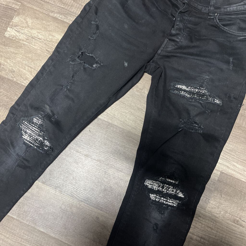 Amiri Mx1 Jeans Black/White Bandana Patch