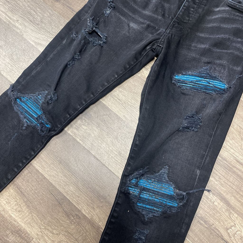 Amiri jean MX 1 Blue denim patch