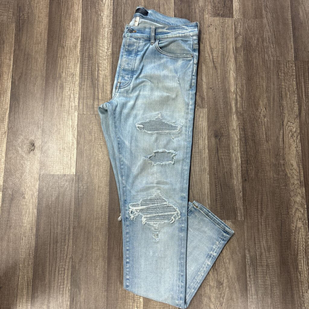 Amiri jean MX 1 Blue denim patch
