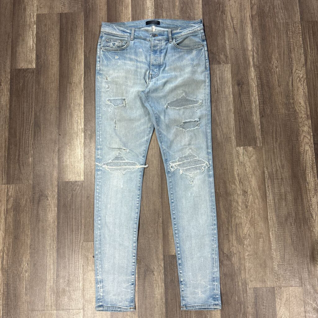 Amiri jean MX 1 Blue denim patch