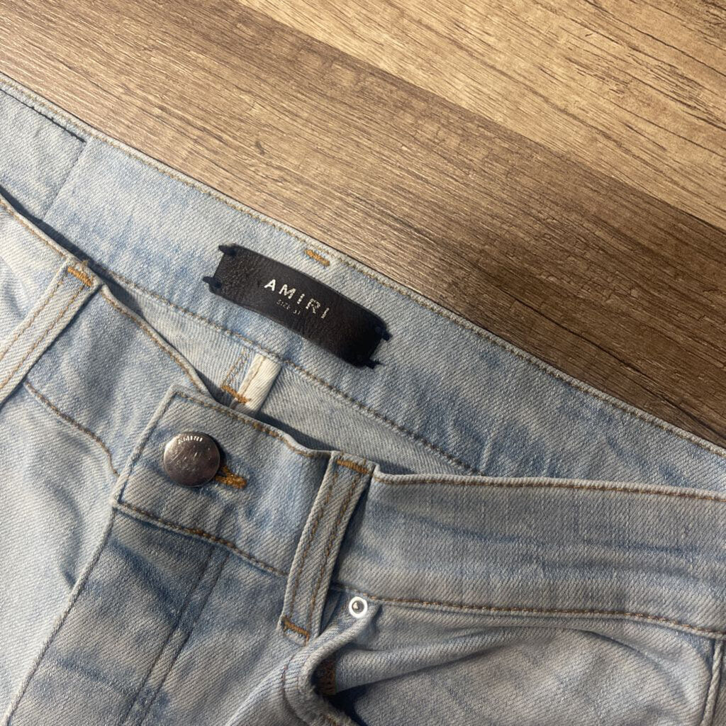 Amiri Jeans Light Wash Plain