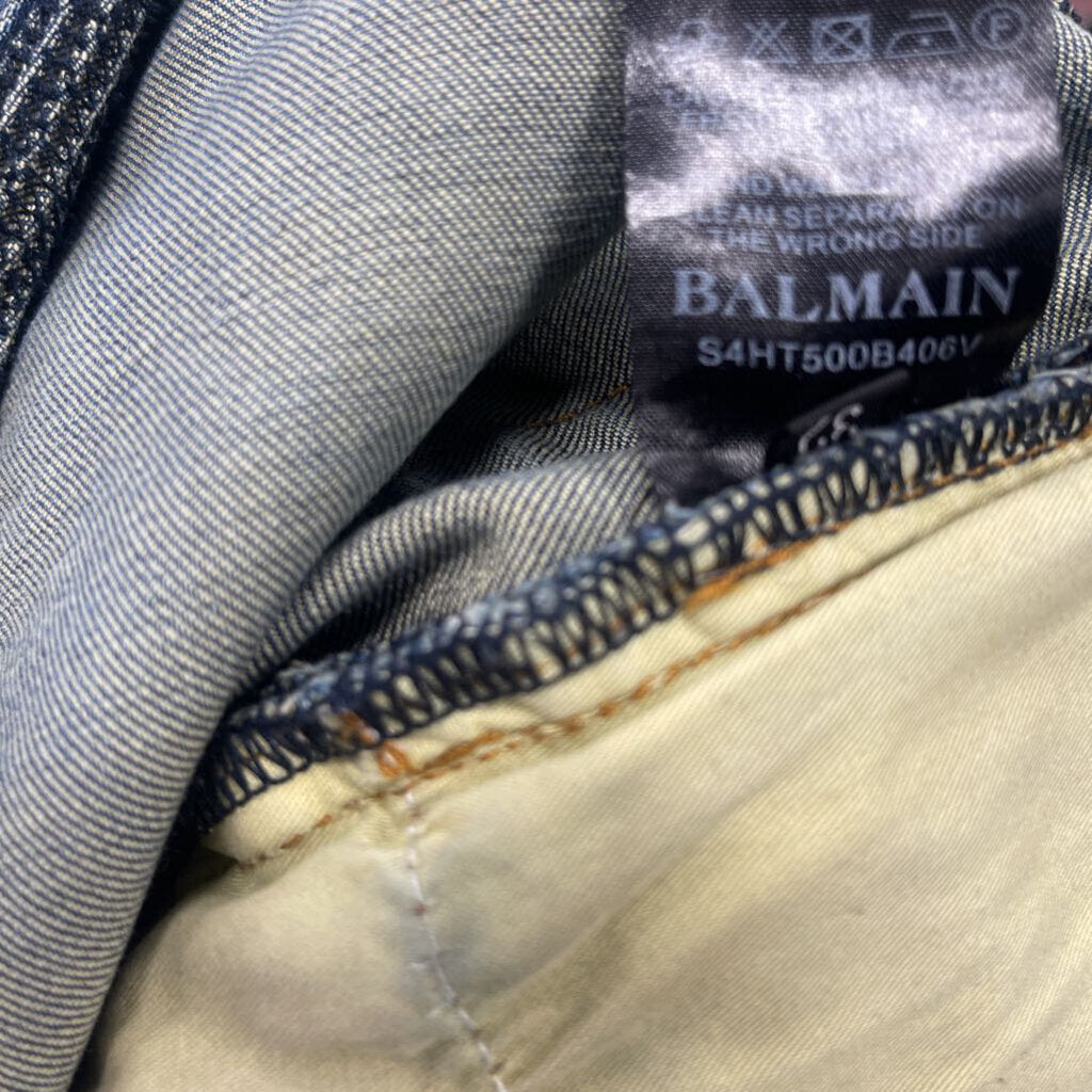 Balmain Slim Blue Distressed Jeans