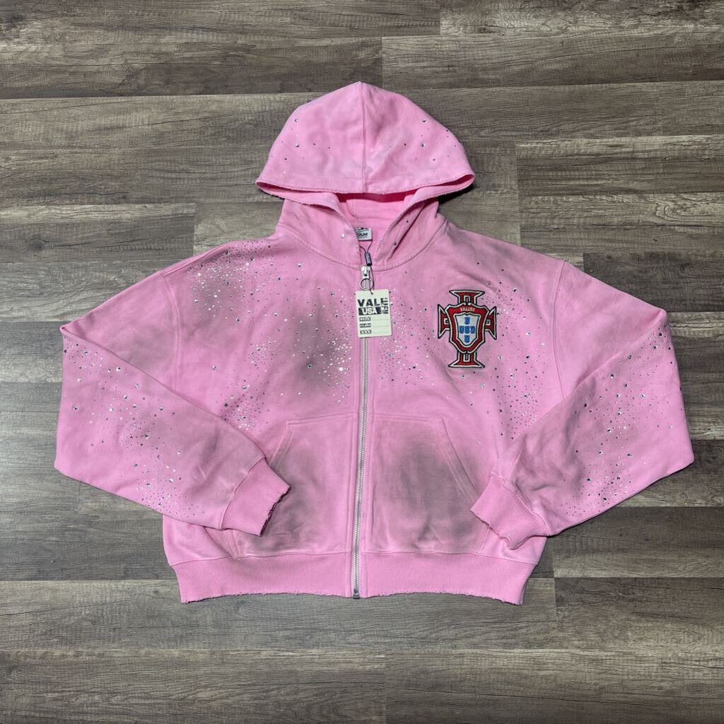 Valley Pink Rhinestone Hoodie
