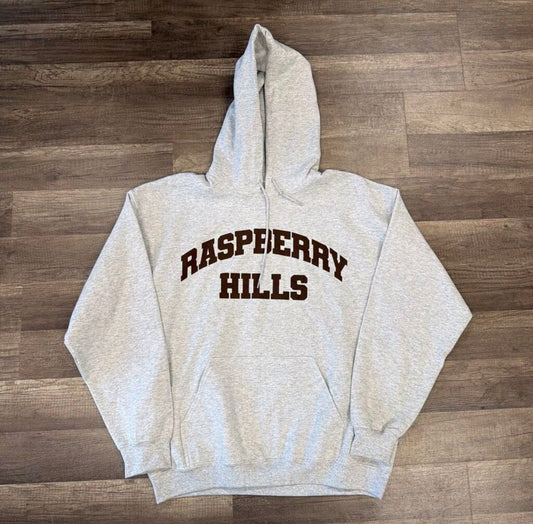Raspberry Hills Grey Brown Hoodie