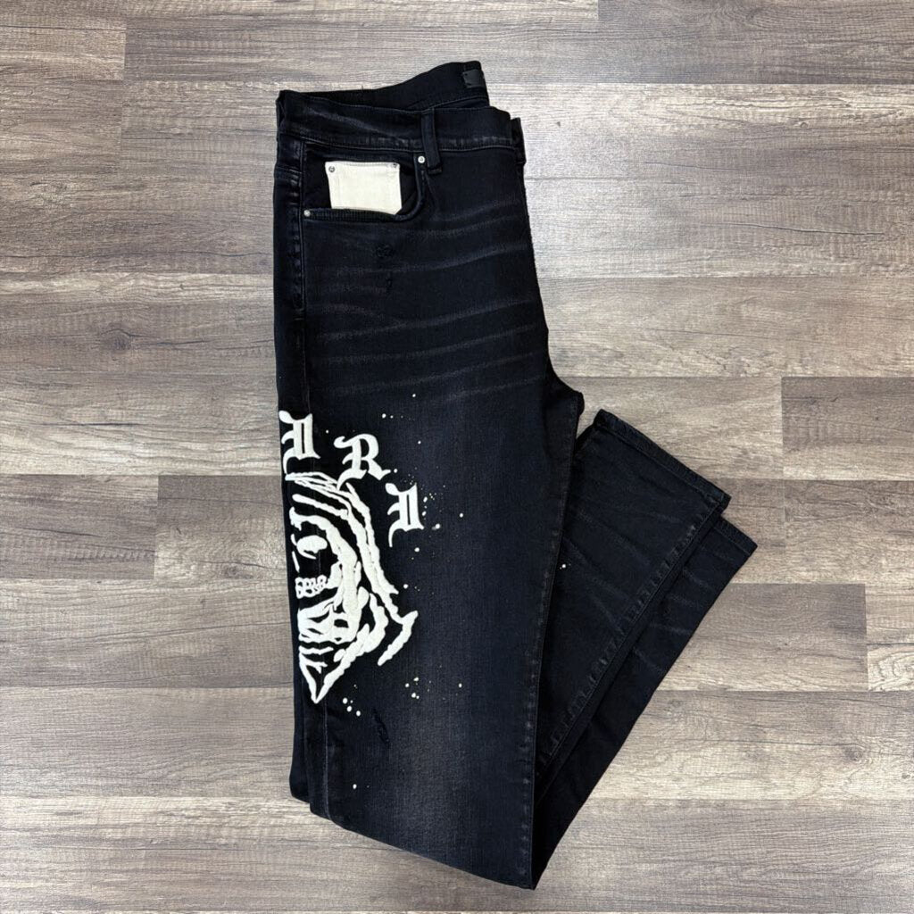Amiri Jean Black Skeleton