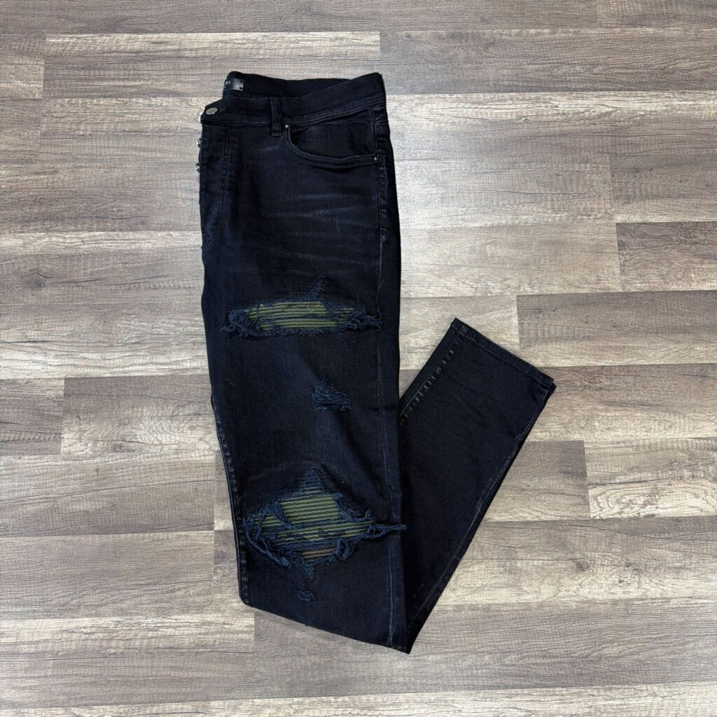 Amiri Jean MX1 Black Camo Patch