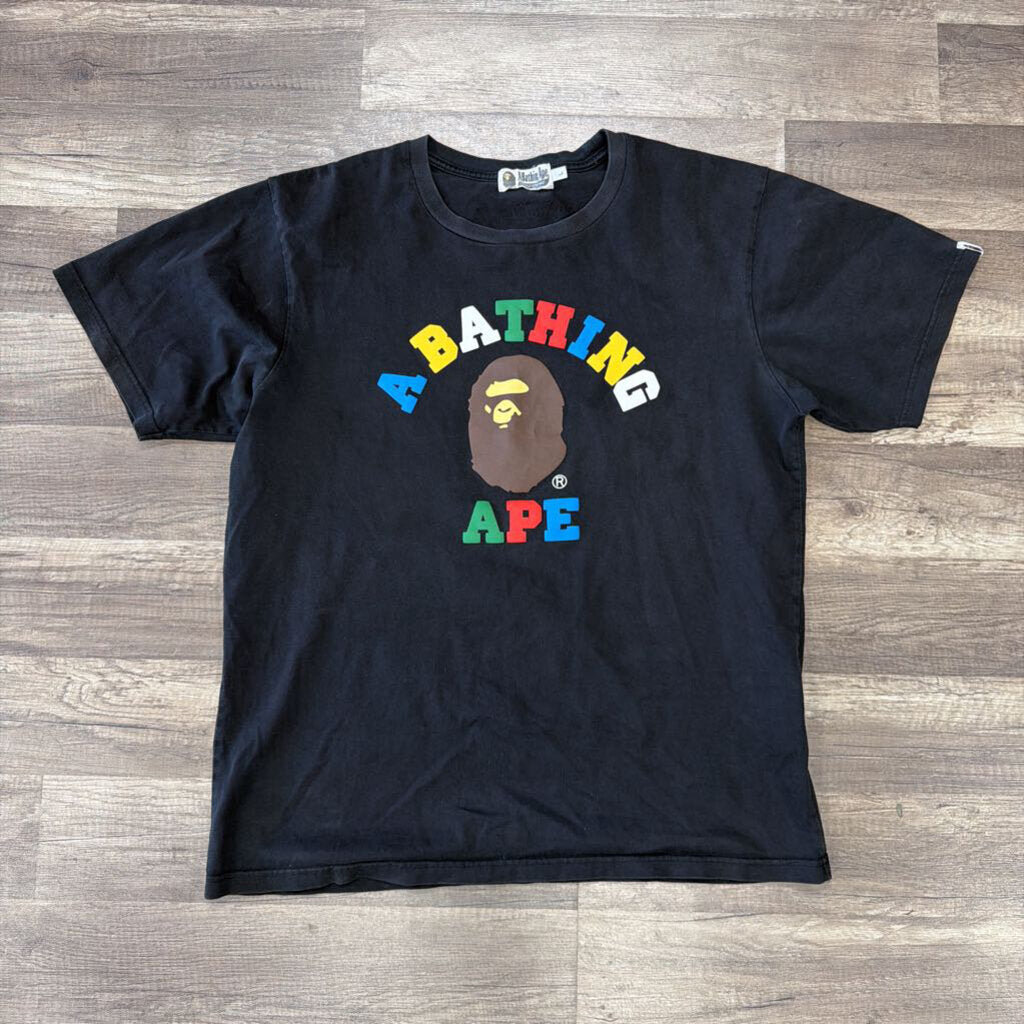 Bape shirt black multi color