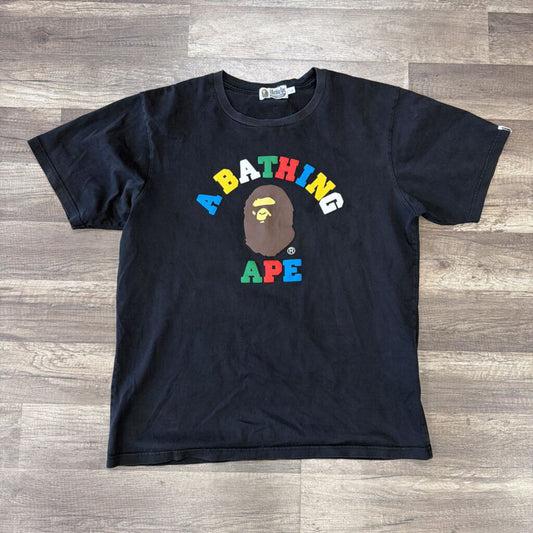 Bape shirt black multi color
