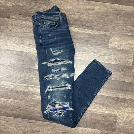 Amiri Jean Blue Flannel Thrasher