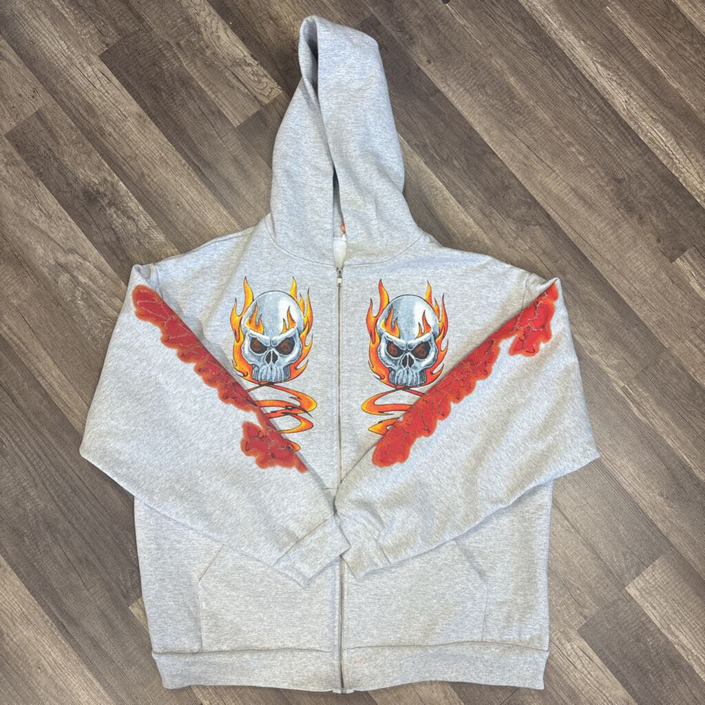 Saints Grey Flame Zip Up