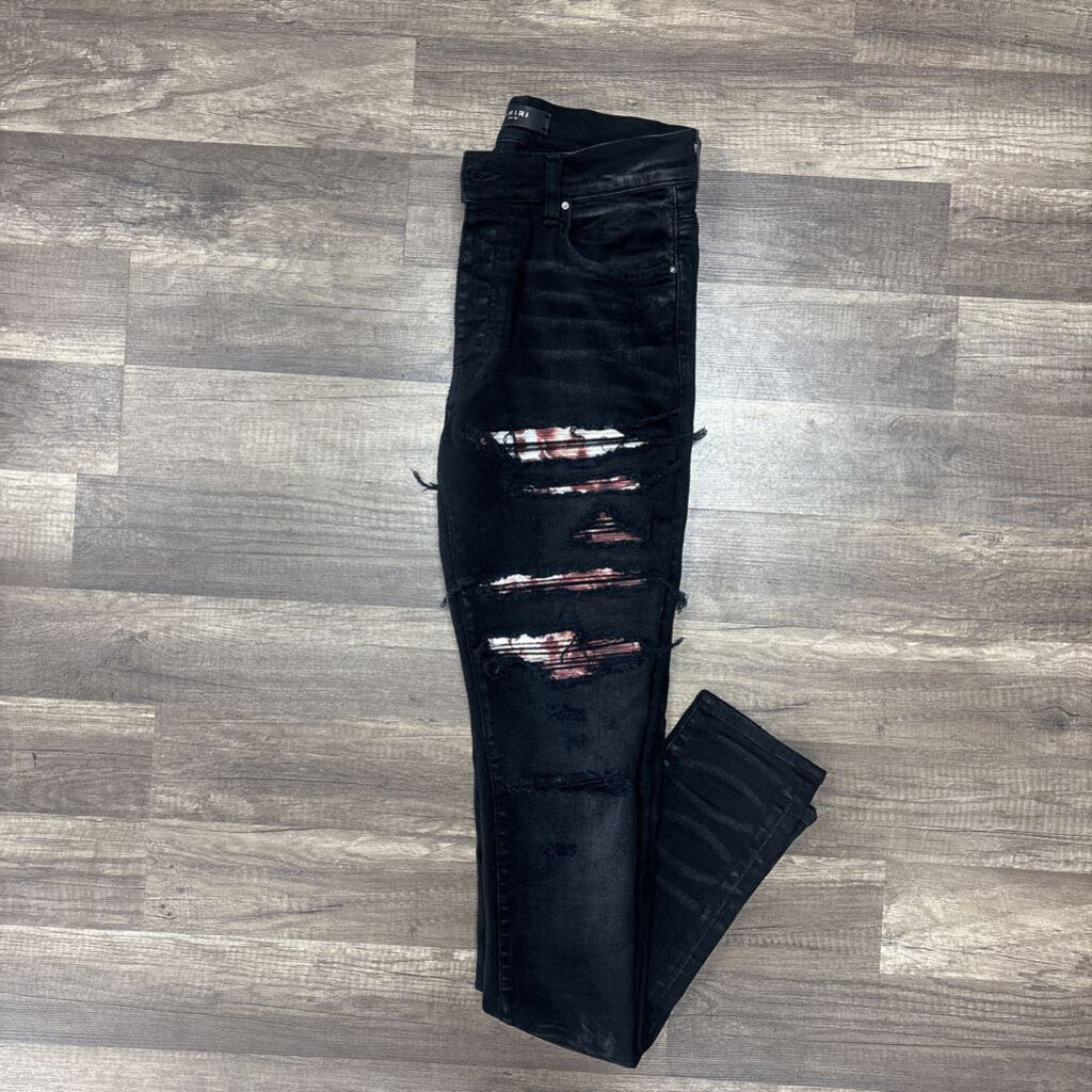 Amiri Tie Dye Thrasher Red White