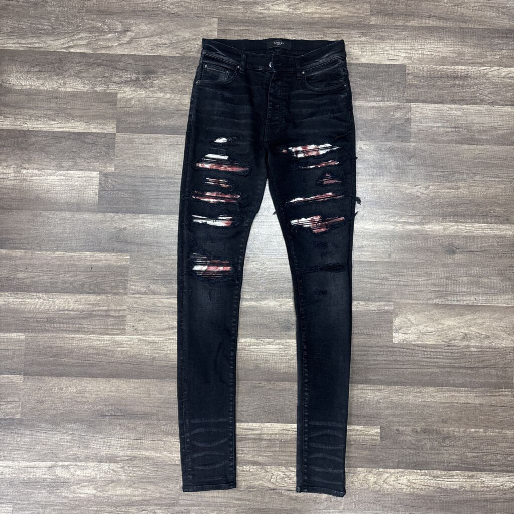 Amiri Tie Dye Thrasher Red White