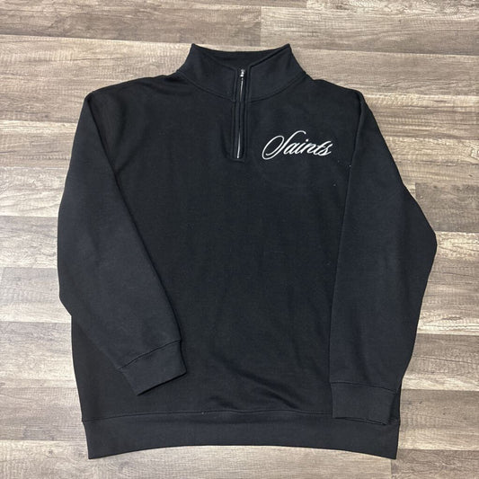 Saints quarter zip up black