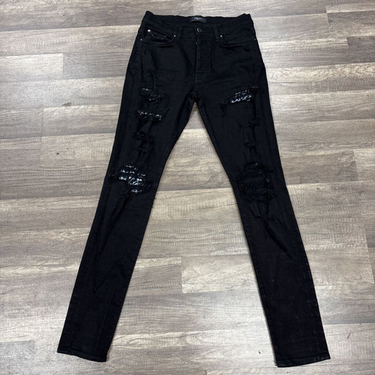 Amiri Jean Black Bone Patch