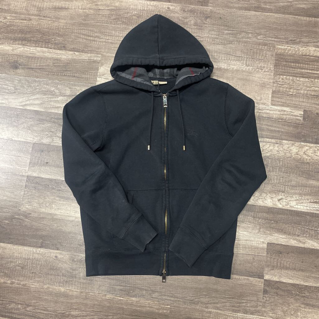 Burberry Zip Up Hoodie Black