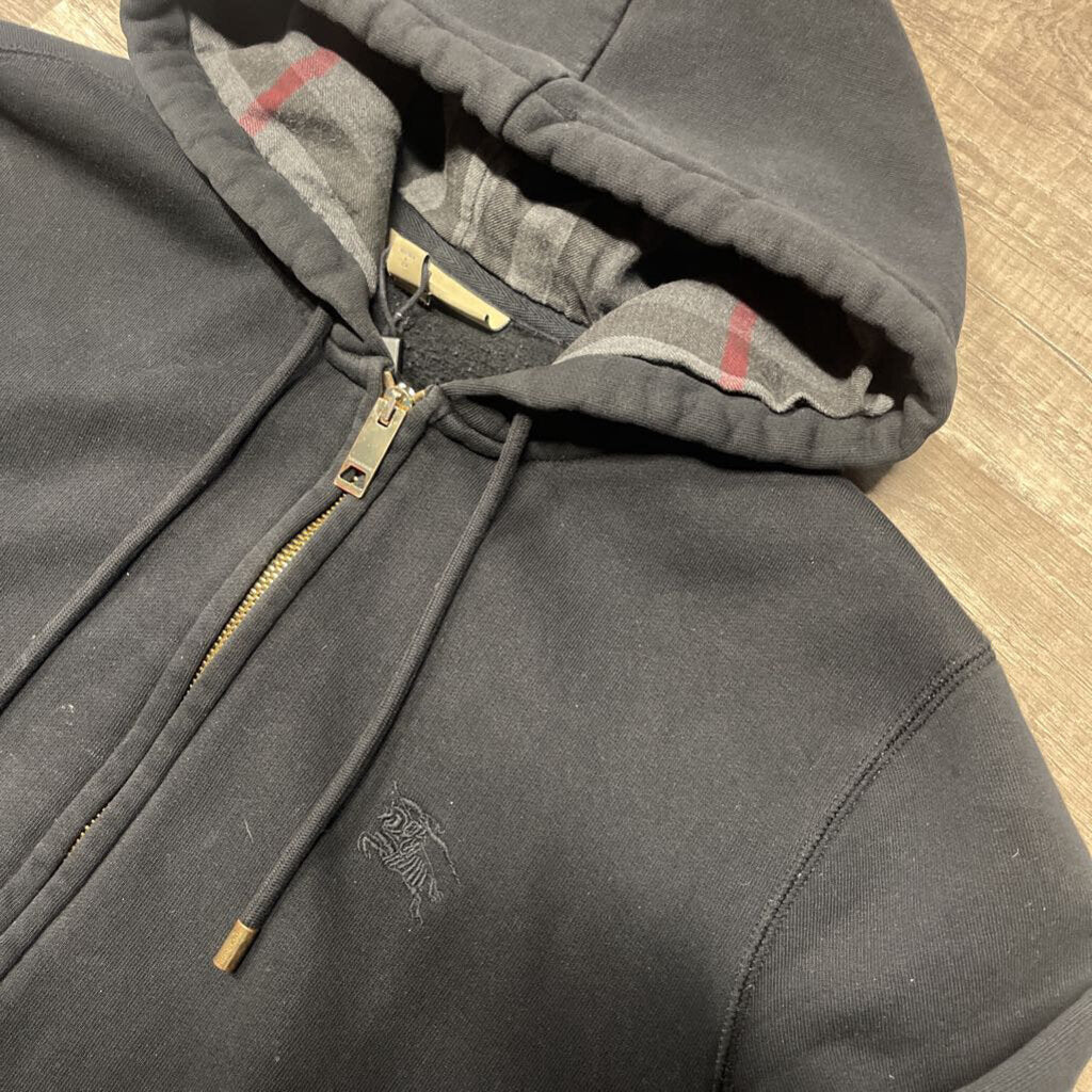 Burberry Zip Up Hoodie Black
