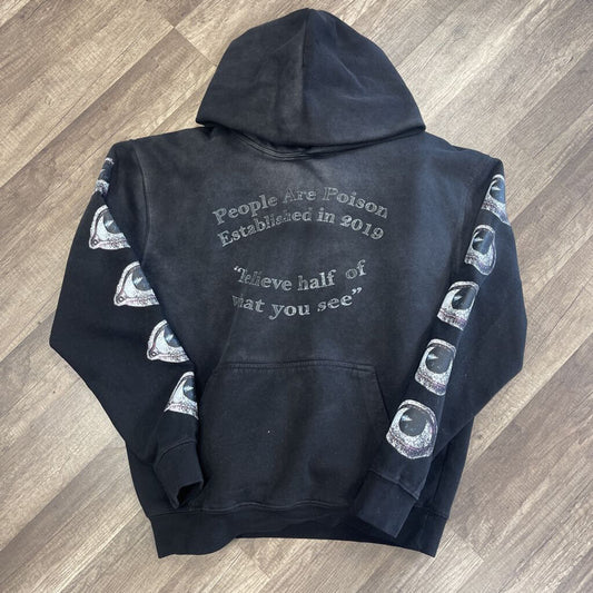 People are poisoned pull over hoodie faded black
