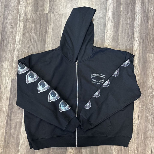 People are poisoned zip up thermal black