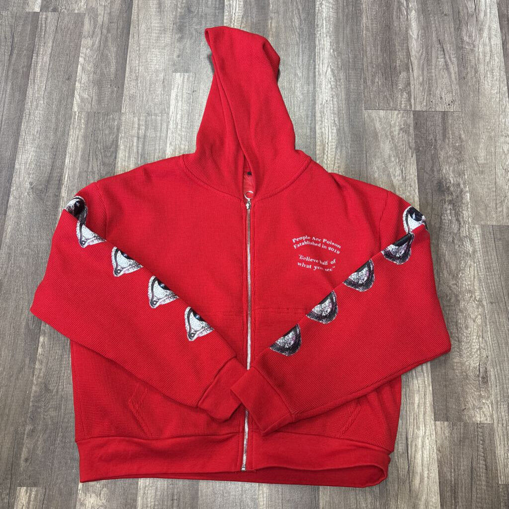 People are poisoned zip up thermal Red