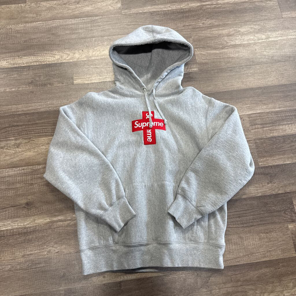 Supreme Cross Hoodie Grey
