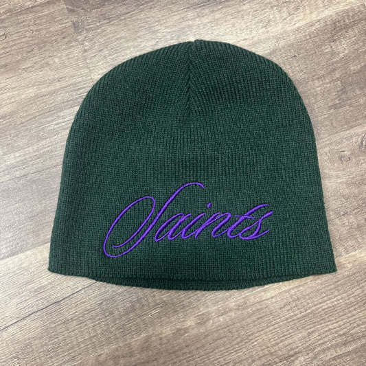 Saints Logo Beanie Olive/Purple