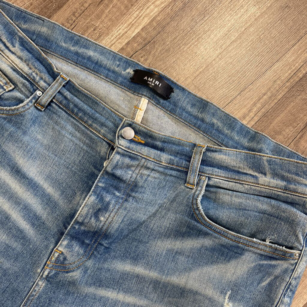 Amiri Jeans Plain Blue