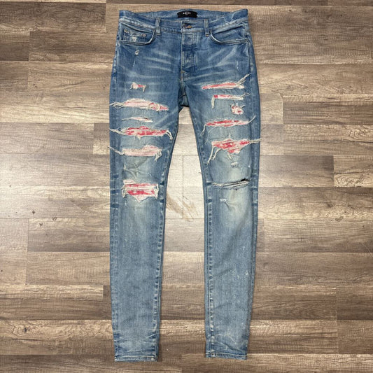 Amiri jean thrasher pink white
