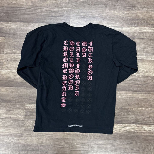 Chrome hearts long sleeve pink black