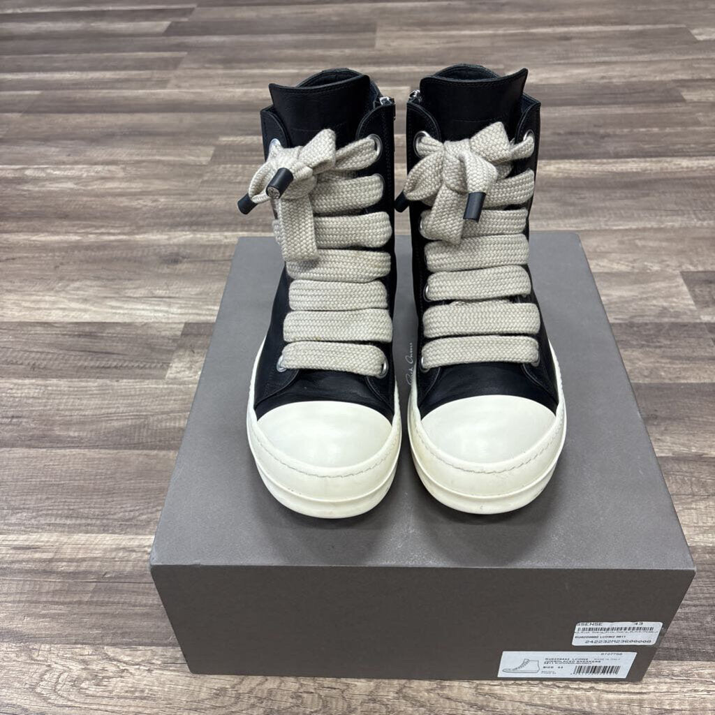Rick owens ramone leather jumbo lace hi