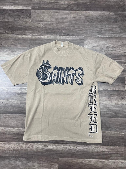 Saints Shirt Logo Tan