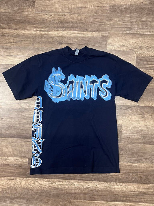 Saints Shirt Logo Black Blue