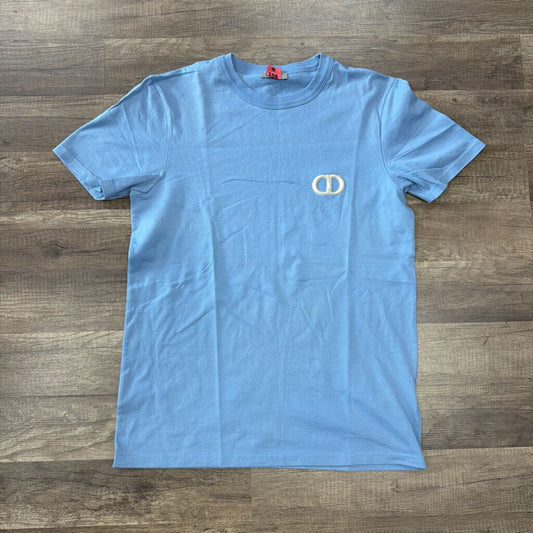 Dior CD logo shirt light blue