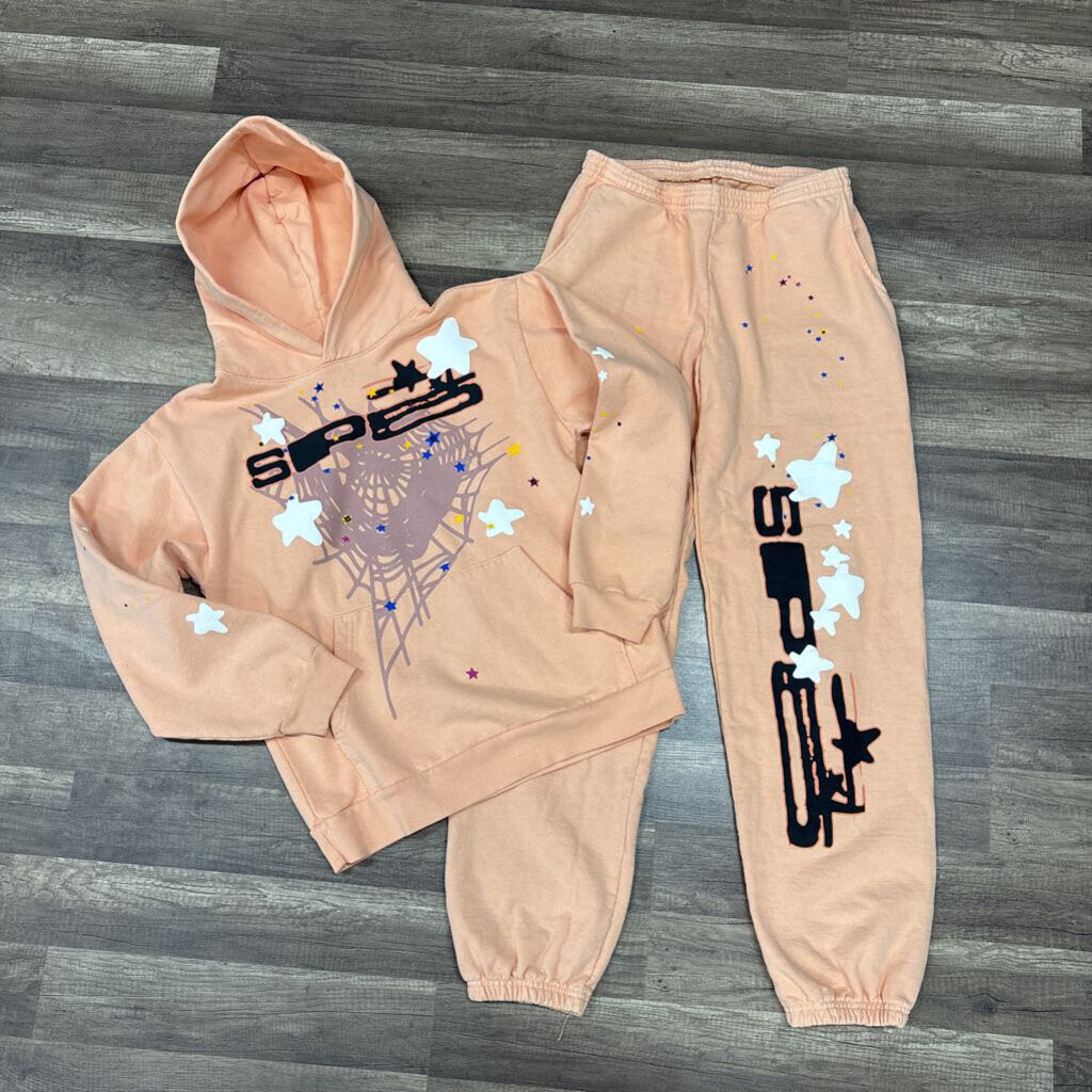 Sp5der set peach