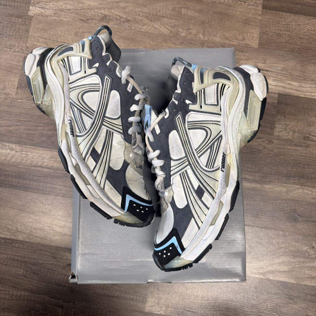 Balenciaga Runner Nylon White Grey Blue