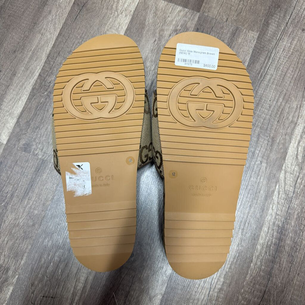 Gucci Slide Monogram Brown (NEW)